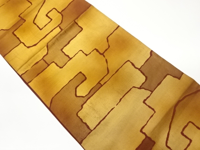 抽象模様織出し袋帯